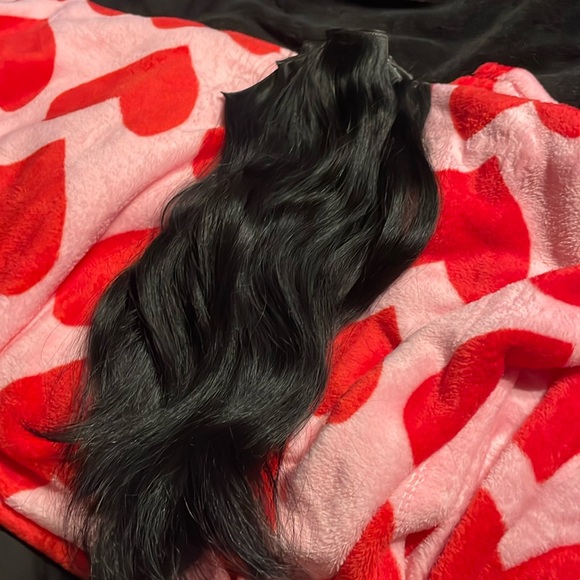 real human hair sew in extensions from the salon. color...